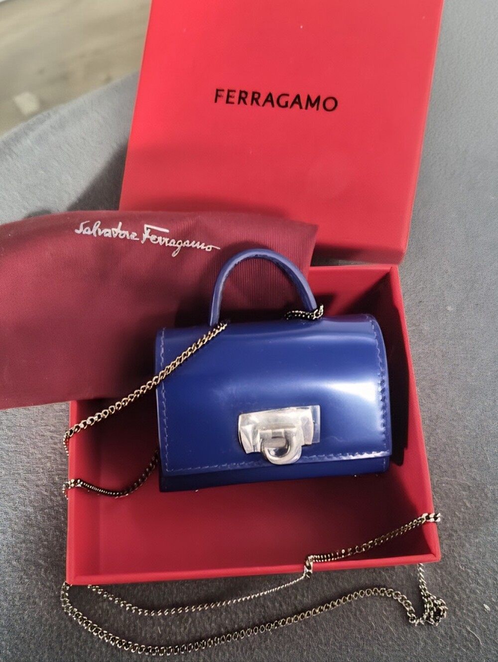 Salvatore Ferragamo *NIB* Mini Gancini Bag Charm/pouch